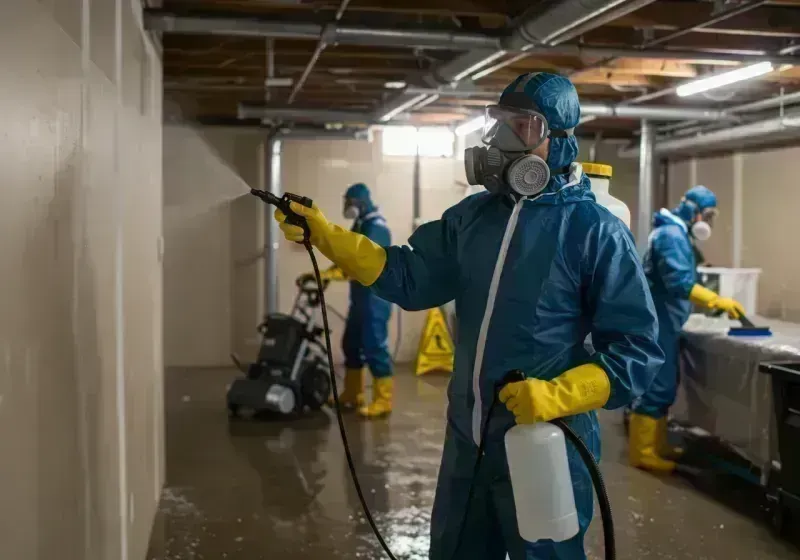 Basement Sanitization and Antimicrobial Treatment process in Wilbraham, MA